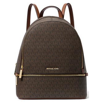 Michael Kors Rhea medium batoh logo hnědý