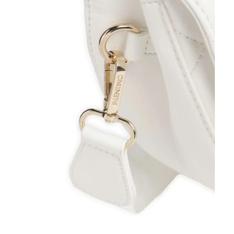 Valentino Bags crossbody kabelka půlměsíc umělá prošívaná kůže bílá