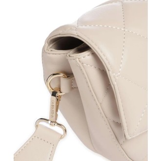 Valentino Bags crossbody kabelka půlměsíc umělá prošívaná kůže béžová