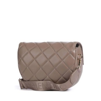 Valentino Bags crossbody kabelka půlměsíc umělá prošívaná kůže tmavě šedá