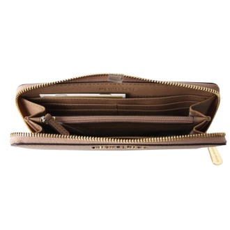 Michael Kors jet set travel kožená peněženka hnědá dark khaki