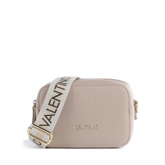 Valentino Bags crossbody kabelka double zip dva popruhy béžová