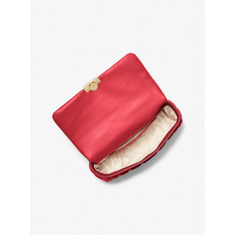 Michael Kors Tribeca prošívaná kůže kabelka červená