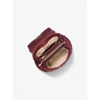 Michael Kors batoh Tribeca quilted prošívaná kůže vínová