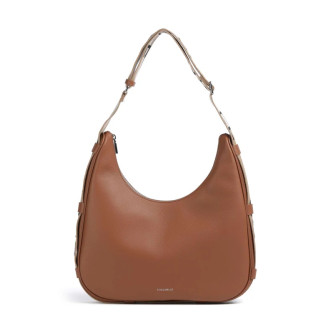 Coccinelle kožená kabelka přes rameno velká hobo hnědá