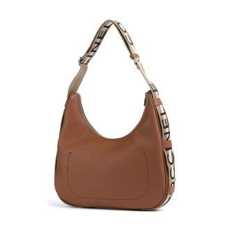 Coccinelle kožená kabelka přes rameno velká hobo hnědá