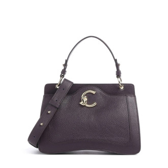 Coccinelle CM kožená kabelka hnědo fialová švestka