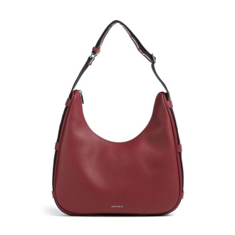 Coccinelle kožená kabelka přes rameno velká hobo vínová