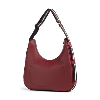 Coccinelle kožená kabelka přes rameno velká hobo vínová
