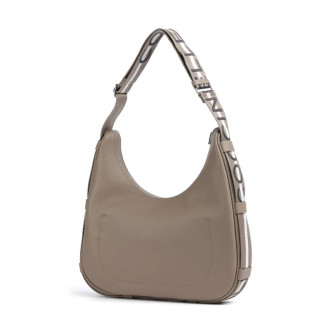Coccinelle kožená kabelka přes rameno velká hobo šedá taupe