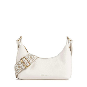 Coccinelle kožená kabelka přes rameno malá krémová