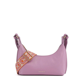 Coccinelle kožená kabelka přes rameno malá fialová