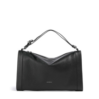 Coccinelle Eli velká kožená kabelka přes rameno černá