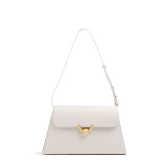 Coccinelle Dew luxe kožená kabelka střední bílá
