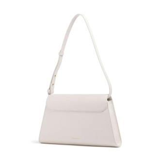 Coccinelle Dew luxe kožená kabelka střední bílá