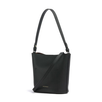 Coccinelle Nik kožená kabelka bucket černá