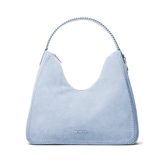 Michael Kors Nayla medium semišová kabelka hobo modrá