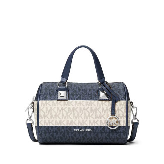 Michael Kors kabelka Grayson small duffle logo modrá