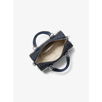 Michael Kors kabelka Grayson small duffle logo modrá