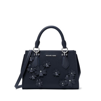 Kabelka Michael Kors Marilyn small floral tmavě modrá