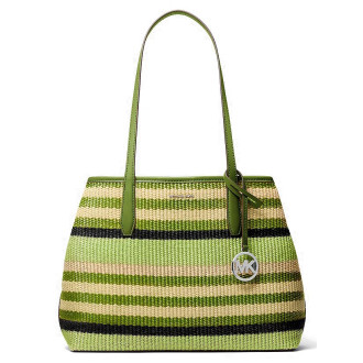 Michael Kors Avalon medium woven kabelka zelená multi